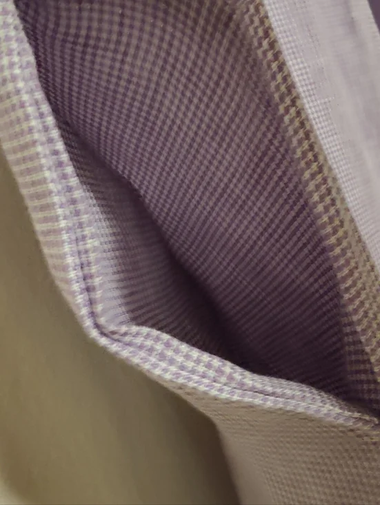 Lintico Linen Sleeveless Cap Shoulder Washed Maxi Dress Lilac Mini Gingham L - Picture 4 of 8